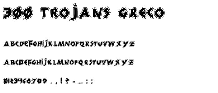 300 Trojans Greco font